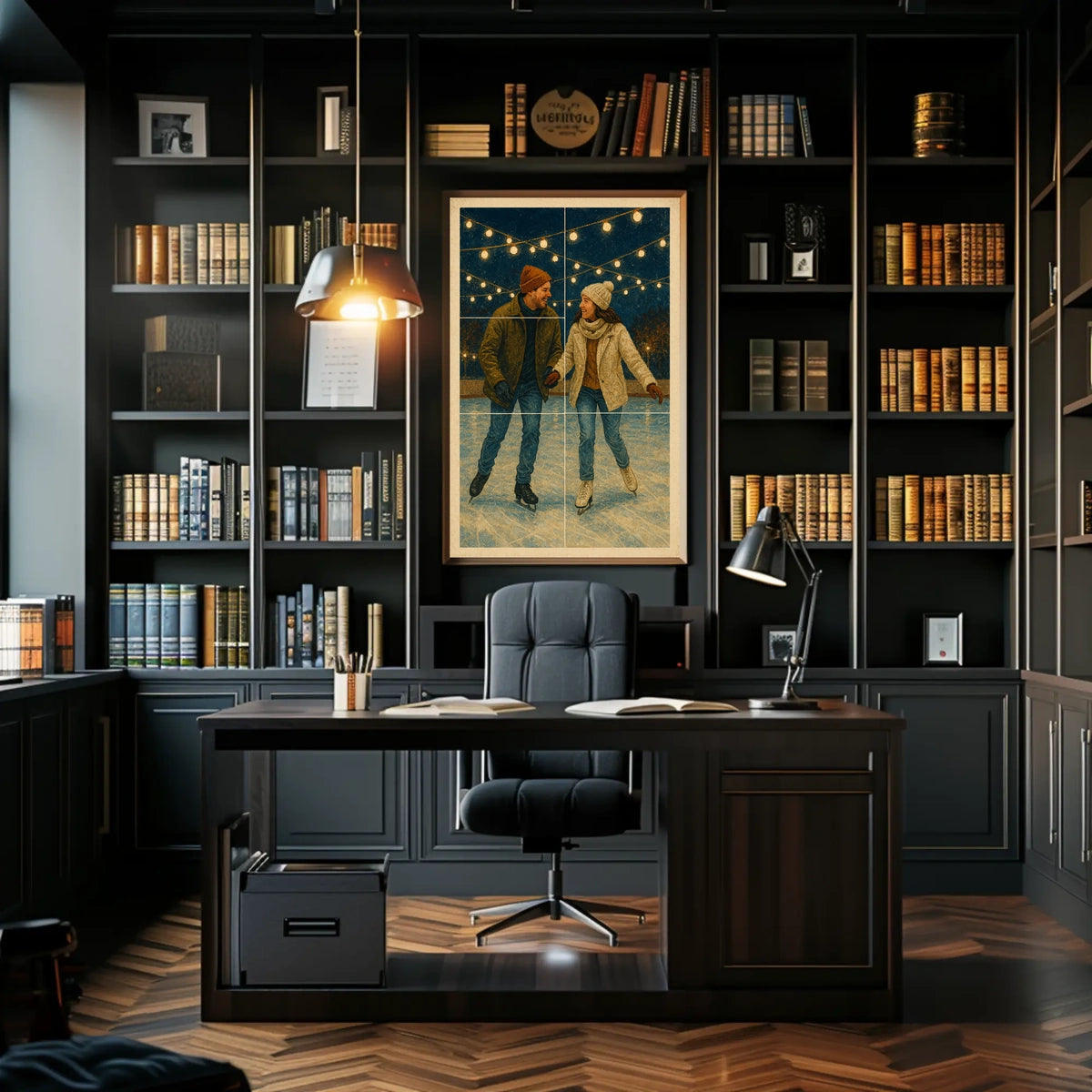 Winter Skating Delight Poster