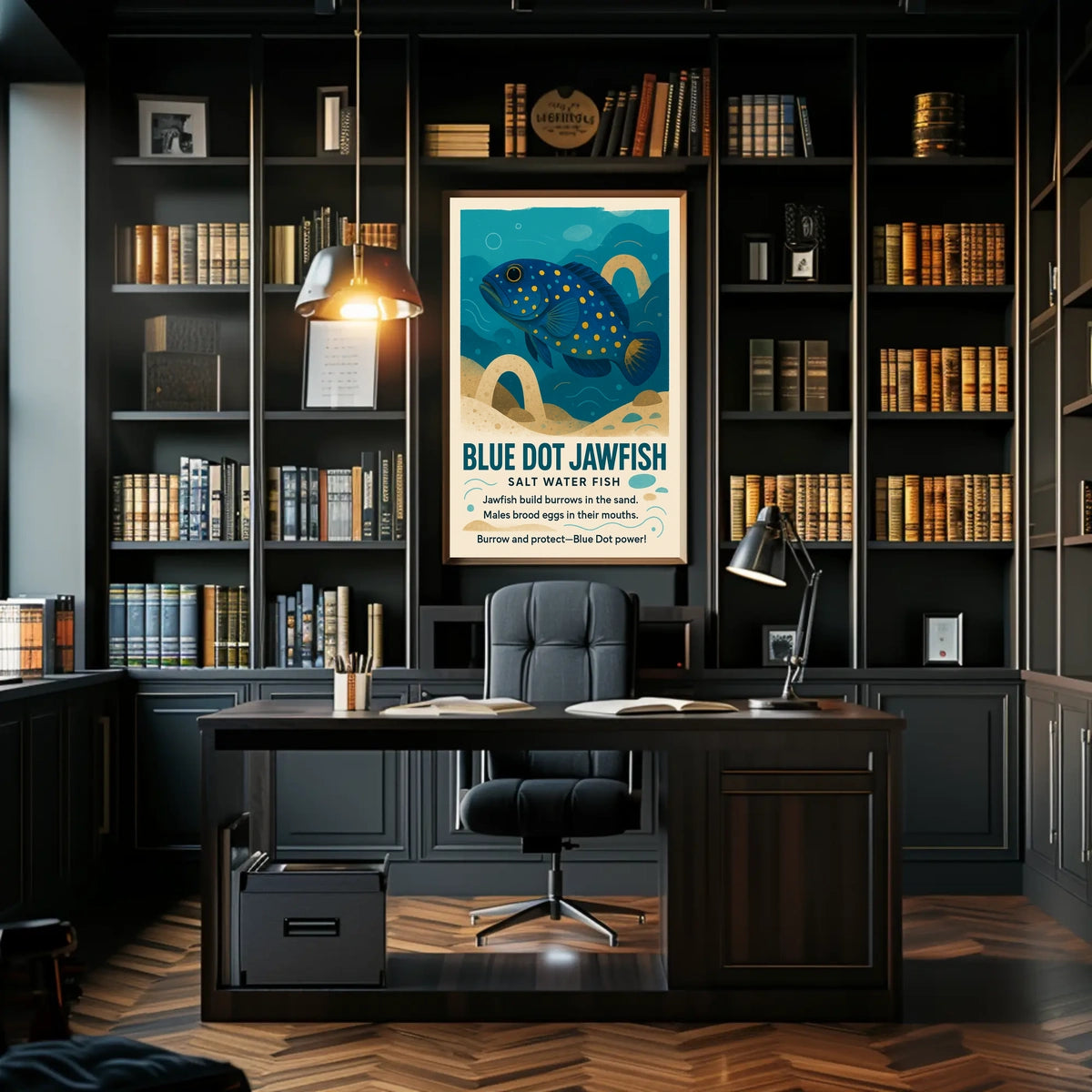 Blue Dot Jawfish Poster