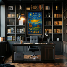 Tennessee Night Sky Music Art Poster - Cultural or Heritage Poster