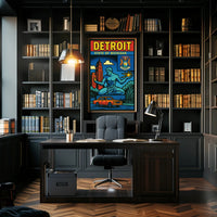 Detroit State of Michigan Poster PosterGoat