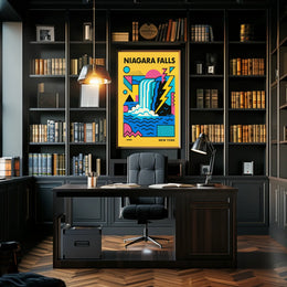 Niagara Falls New York Modern Abstract Poster