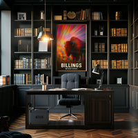 Billings Wilderness Wanderer Digital Painting Poster