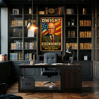 Dwight D Eisenhower 34th President Poster Vintage Wall Art