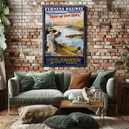 Lady of the Lake - Furness Railway Poster