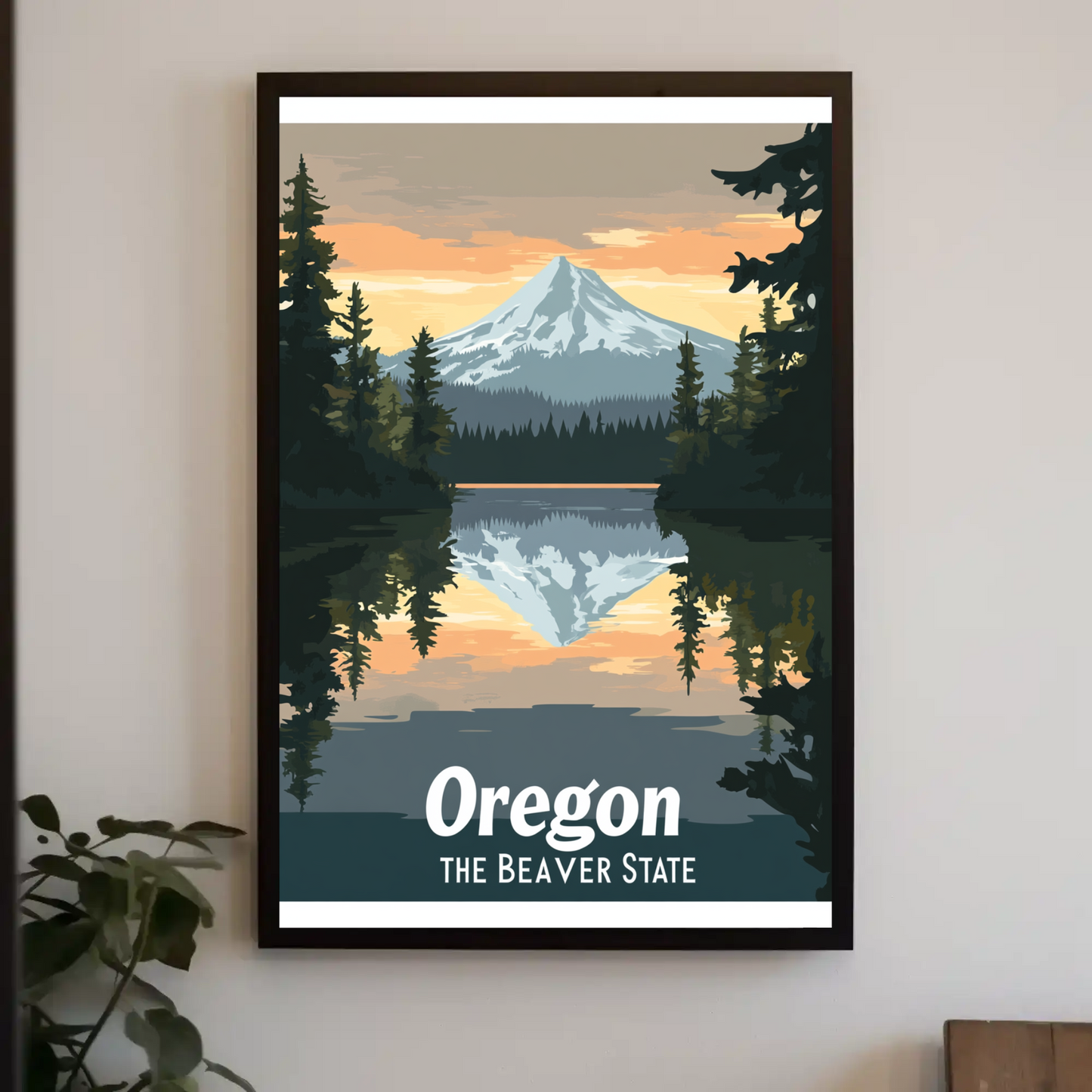 Oregon Scenic View Vintage Travel Poster