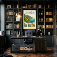 Amalfi Coast Vintage Travel Poster: Explore Hidden Gems