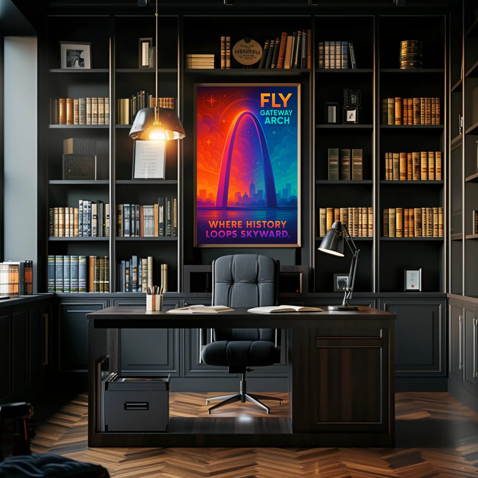 Gateway Arch Inspiring St. Louis Urban Cityscape Travel Poster