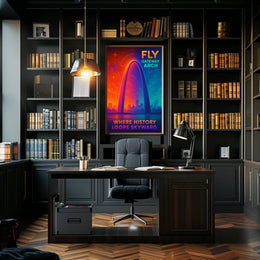 Gateway Arch Inspiring St. Louis Urban Cityscape Travel Poster