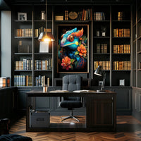 Vibrant Chameleon Fantasy Poster