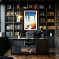 Journey Beneath The Falls Scenic Wall Art Poster