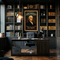 James Madison Presidential Legacy Vintage Historical Poster PosterGoat