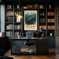 Black White Beauty Zebra Moray Poster PosterGoat