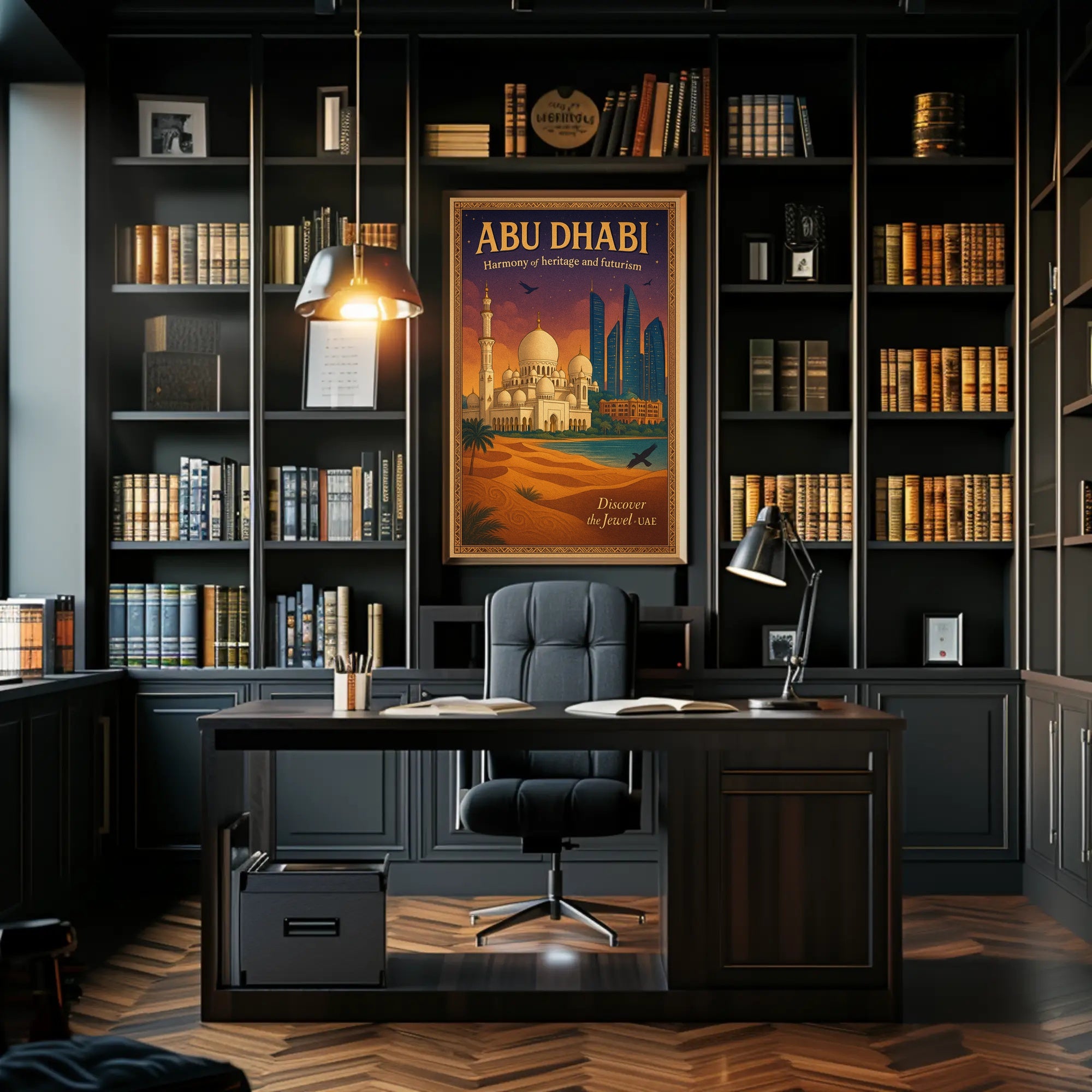 Abu Dhabi Cultural Harmony Travel Poster