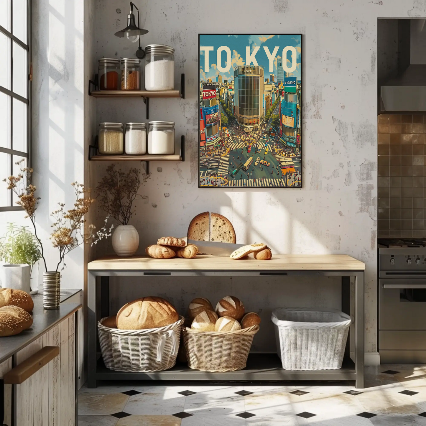 Tokyo Shibuya Crossing Urban Life Travel Poster