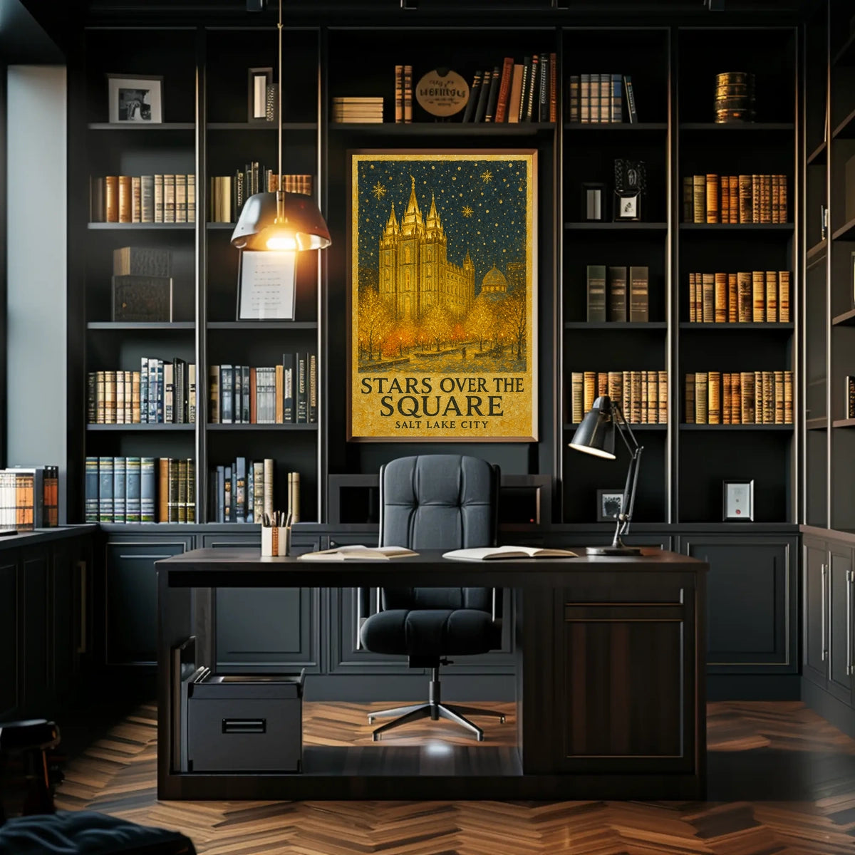 Stars Over The Square Salt Lake City Poster