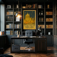 Stars Over The Square Salt Lake City Poster