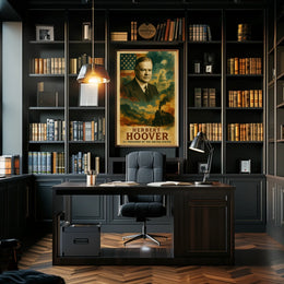 Herbert Hoover 31st President of the United States Layered Digital Collage Poster