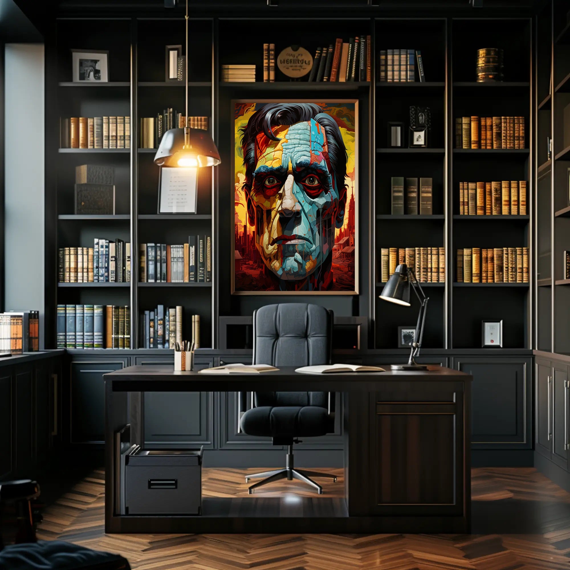 Abstract Portrait Of A Leader Abstract Poster PosterGoat