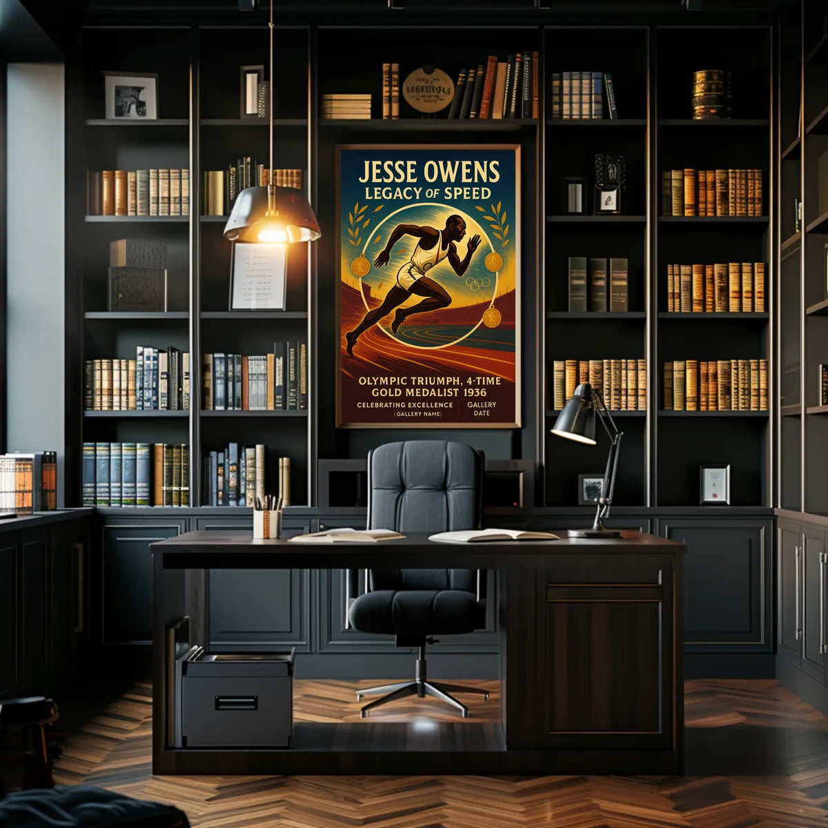 Jesse Owens 1936 Olympics Inspirational Poster Print