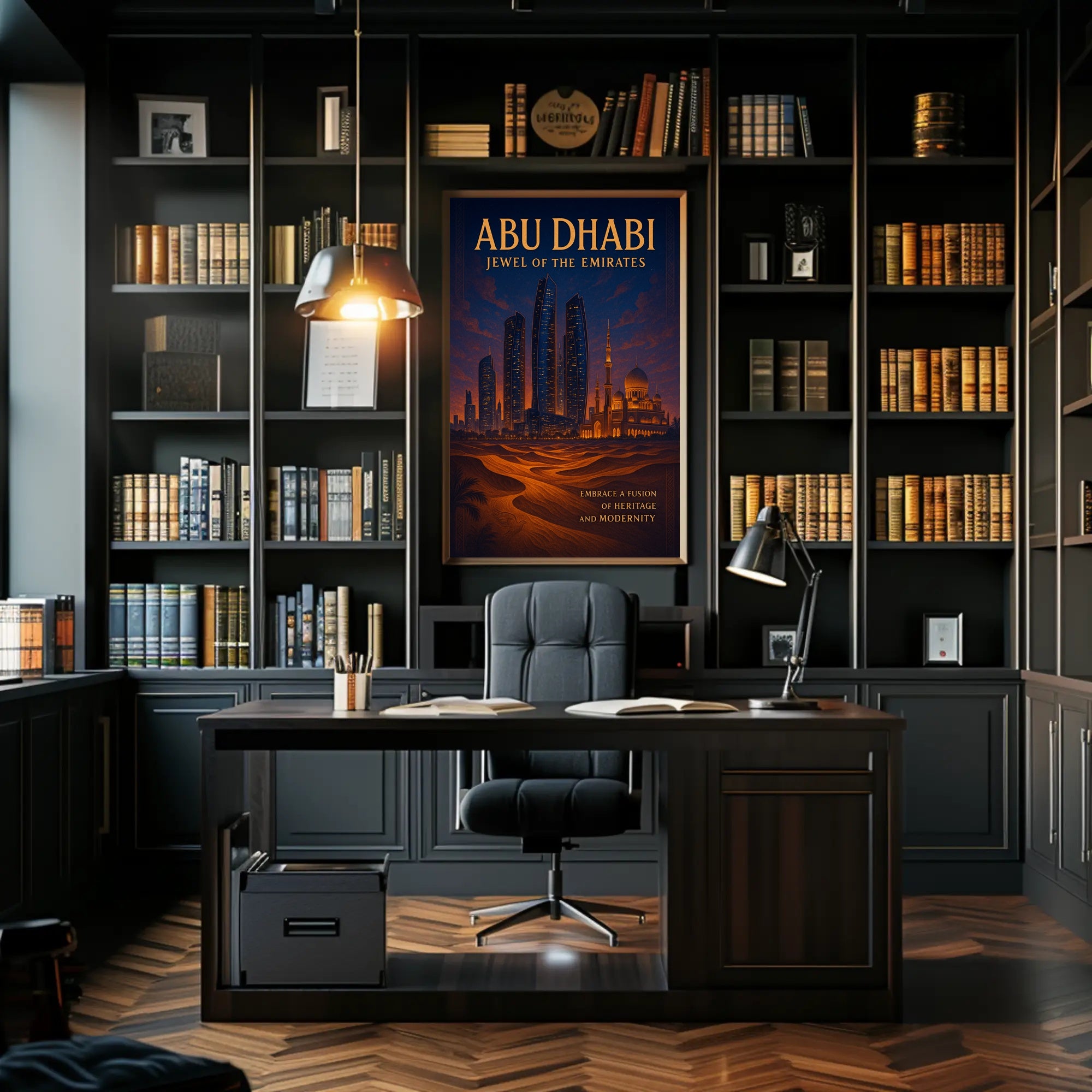Abu Dhabi Jewel of the Emirates Travel Poster