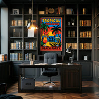 Tropical Paradise Beach Party Poster