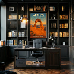 Arches National Park Scenic Vintage Travel Poster