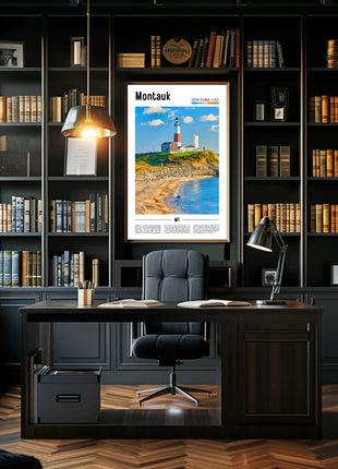 Montauk Lighthouse Landmark Travel Poster