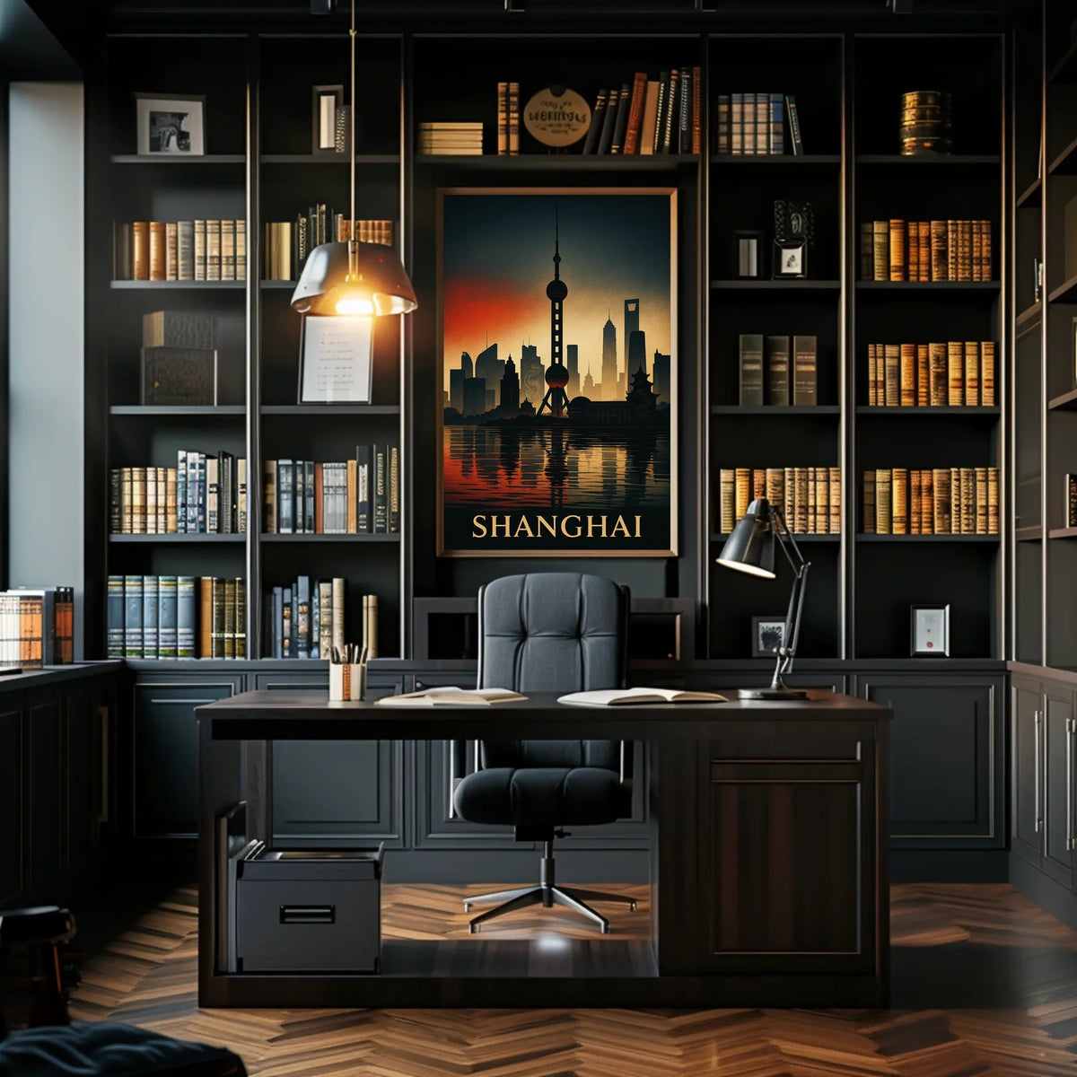 Shanghai Skyline Poster