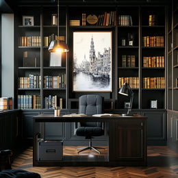 Amsterdam Canal Scene Poster