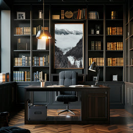 Breathtaking Winter Landscape Photorealistic National Park Poster