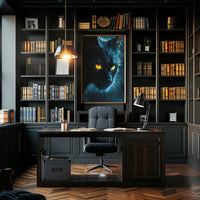 Enigmatic Feline Art Print Poster for Home Decor PosterGoat