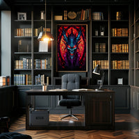 Stained Glass Demon Poster PosterGoat