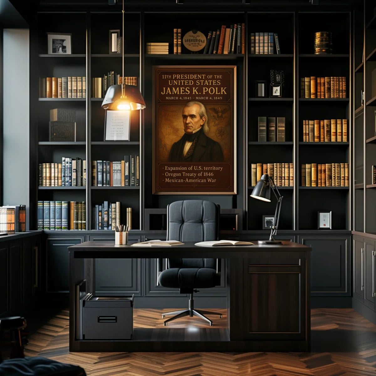 James K. Polk Vintage Patriotic Poster Print