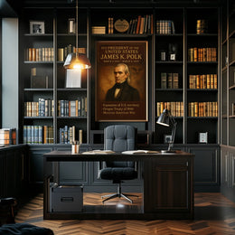 James K. Polk Vintage Patriotic Poster Print