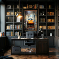 Vintage Elegance Classic Car In Urban Poster PosterGoat