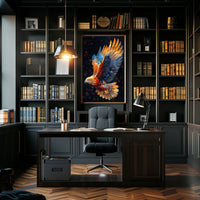 Majestic Eagle in Flight Surreal Art Poster