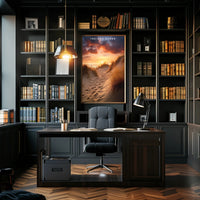 Indiana Dunes Sunset Poster Vintage Travel Wall Art
