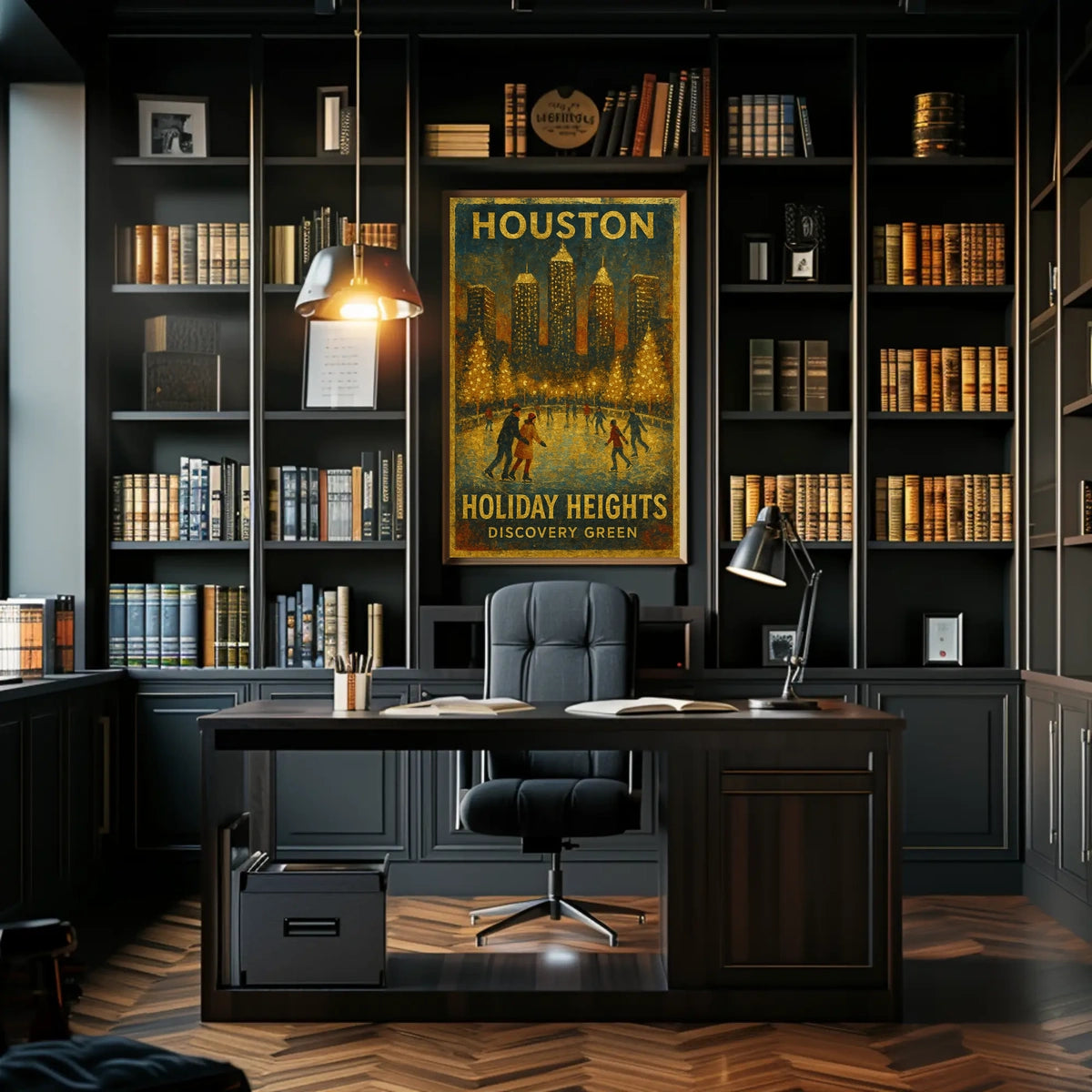 Houston Holiday Heights Poster