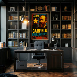 James A. Garfield 20th President of the United States Graffiti Pop Art Poster