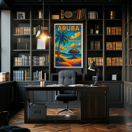 Aruba Mosaic Art Poster