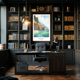 Napali Coast Artwork Poster PosterGoat