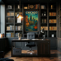 Chicago Poster The Heartbeat Of America For City Lovers