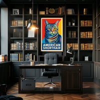 American Shorthair A Vibrant Tribute Poster