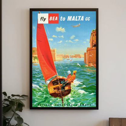 Malta Vintage Travel Poster