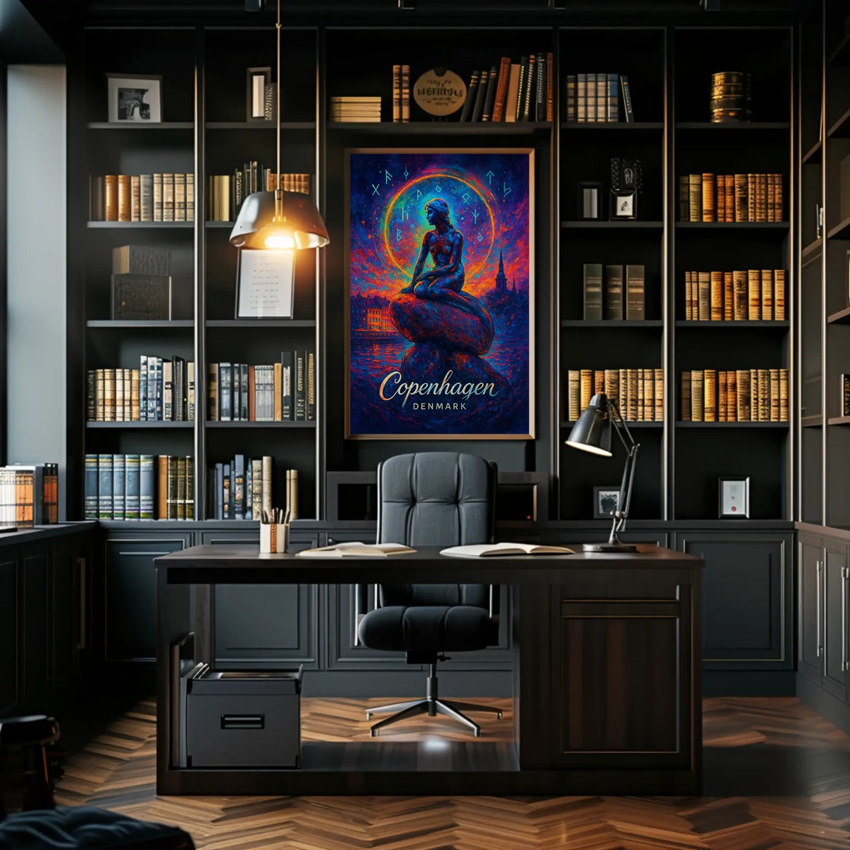 Little Mermaid Copenhagen Fantasy Art Poster