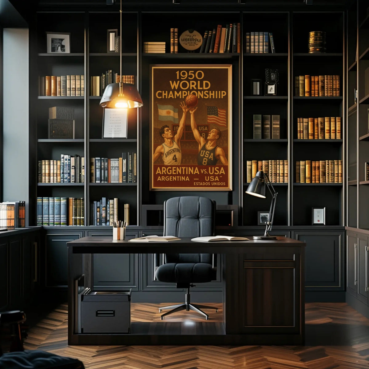 1950 World Championship Argentina vs. USA Poster