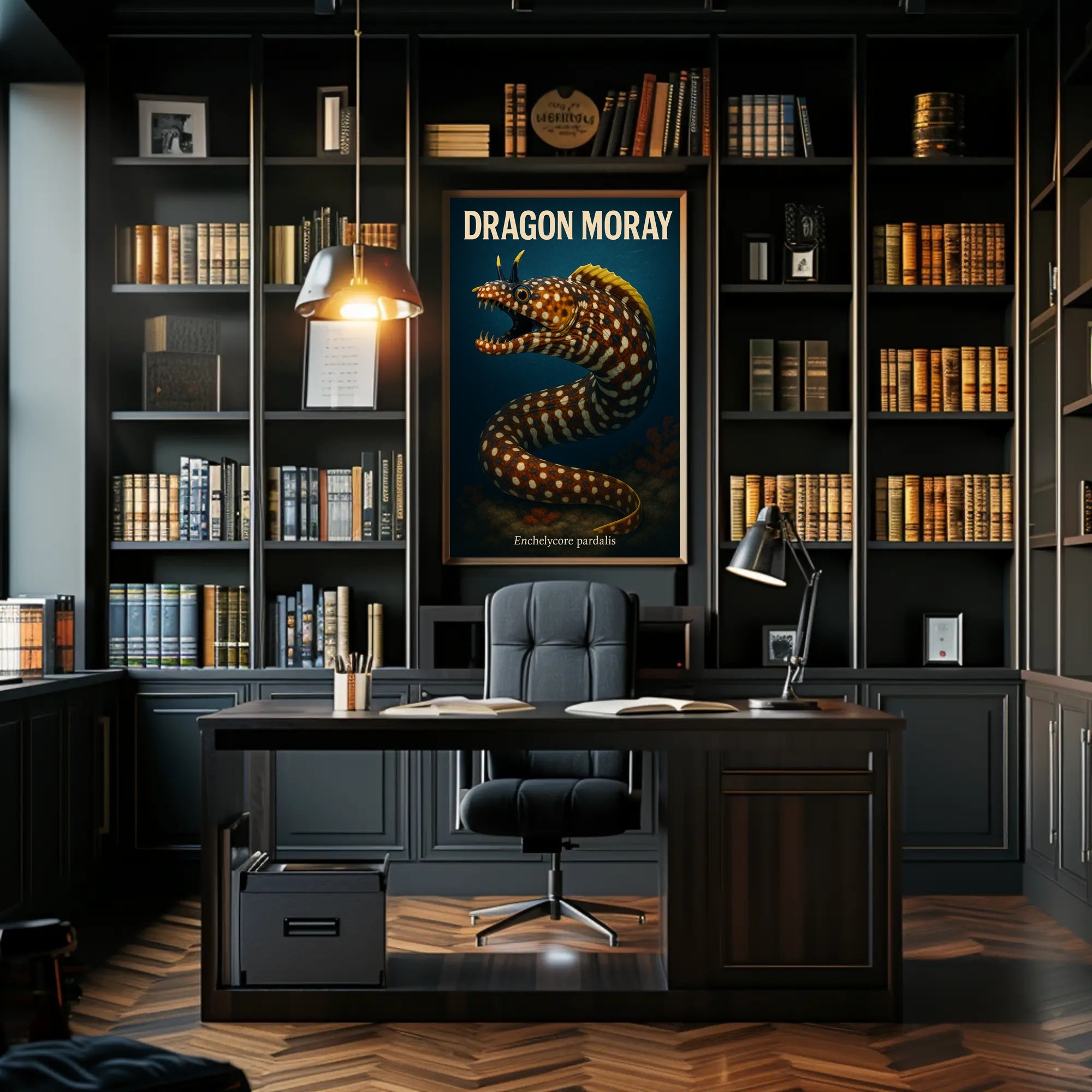 Dragon MorayEnchelycore pardalis Poster PosterGoat