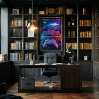 Neon Gaming Universe Poster