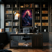 Enchanted Castle Under A Blood Moon Poster