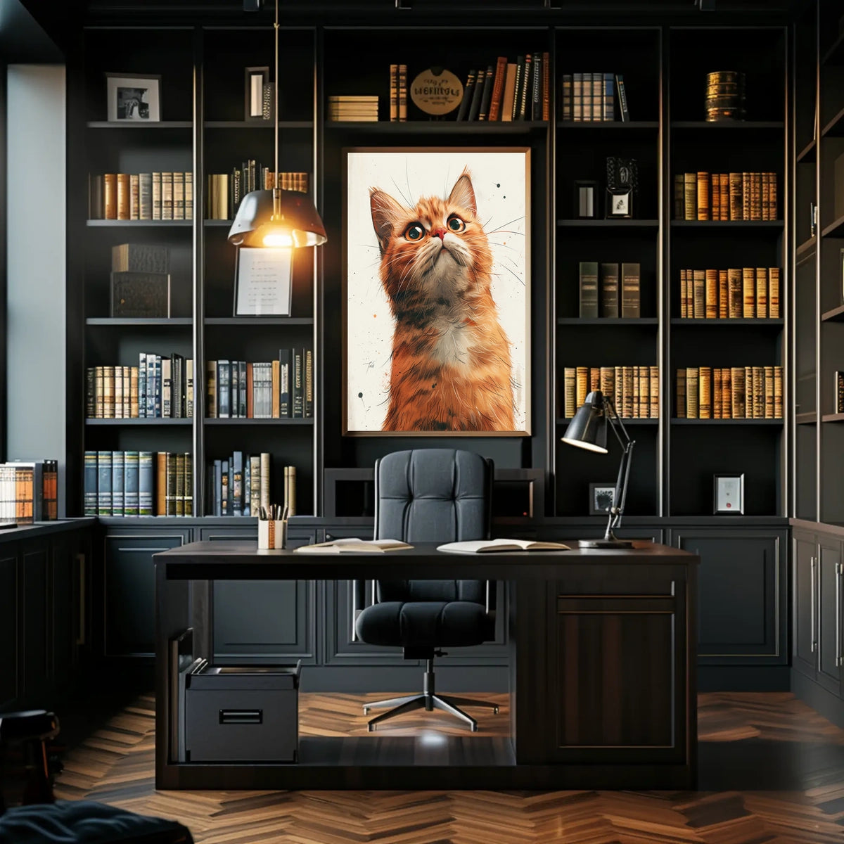 Curious Cat Portrait Poster